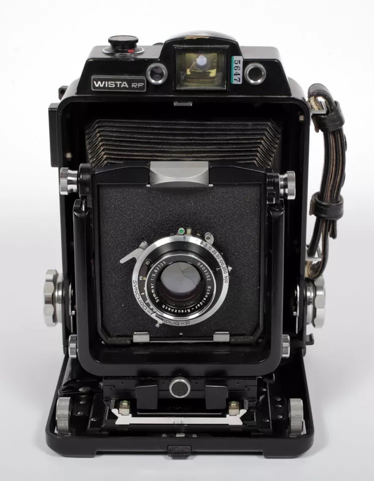 Wista 45RF 4X5 Field camera with 135mm + 215mm Lenses +